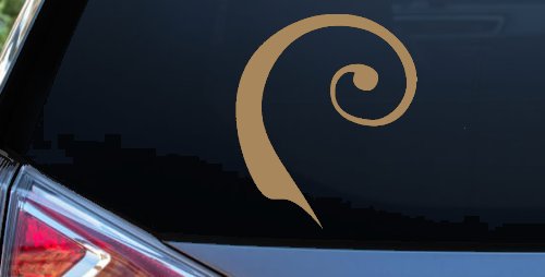 Single Line Swirl Car or Truck Window Decal Sticker (Light Brown)