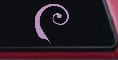 Single Line Swirl Car or Truck Window Decal Sticker (Lilac)