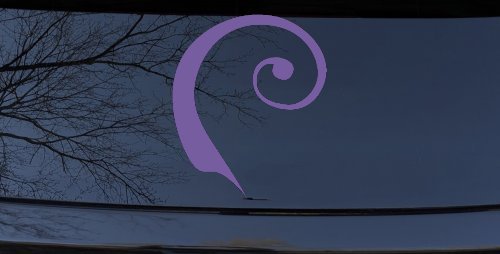 Single Line Swirl Car or Truck Window Decal Sticker (Purple)
