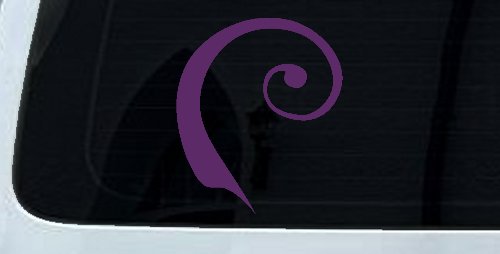 Single Line Swirl Car Truck Window Decal Vinyl Sticker (Violet)