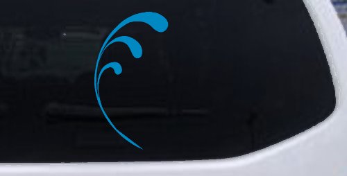 3 Leaf Swirl Car or Truck Window Decal Sticker (Blue)