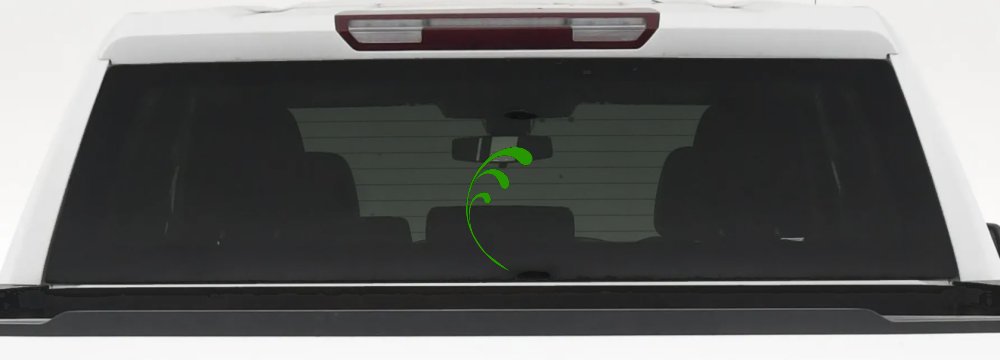Elegant 3 Leaf Swirl Vinyl Decal for Car Truck Windows - Easy Apply Sticker (Lime)