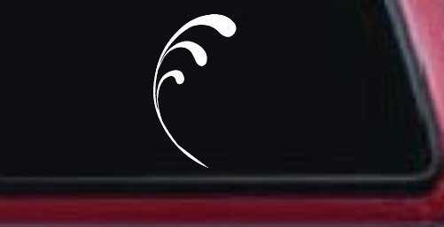 Elegant 3 Leaf Swirl Vinyl Decal for Car Truck Windows - Easy Apply Sticker (White)