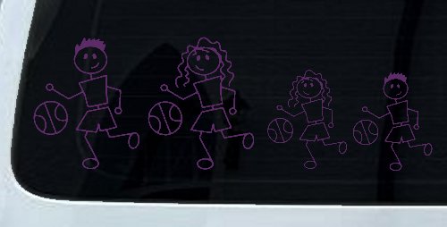 Basketball Stick Family Car or Truck Window Decal Sticker