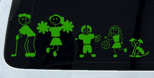 Golfing Dad Stick Family Car or Truck Window Decal Sticker