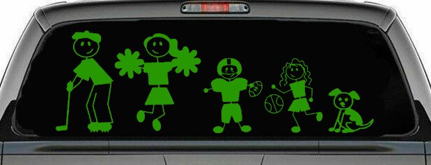 Golfing Dad Stick Family Car or Truck Window Decal Sticker