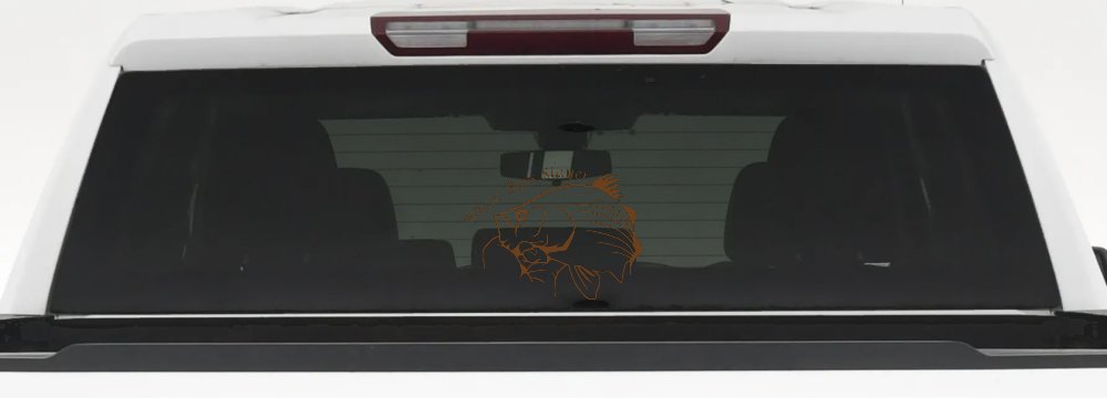 White Bass Slayer Fishing Car or Truck Window Decal Sticker