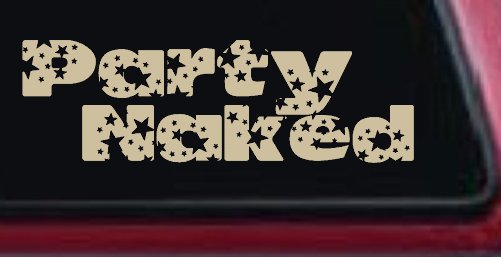 Party Naked Car or Truck Window Decal Sticker (Desert Sand)