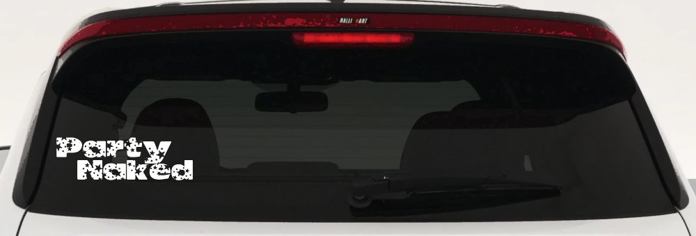 Party Naked Car or Truck Window Decal Sticker