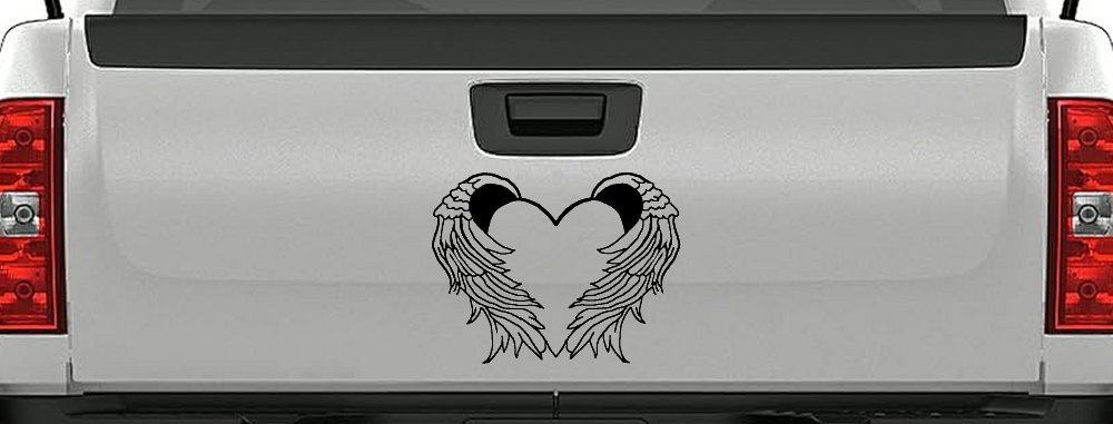 Heart With Angel Wings Christian Car or Truck Window Decal Sticker