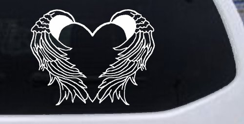 Heart With Angel Wings Christian Car or Truck Window Decal Sticker