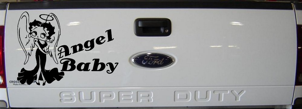 Betty Boop Angel Baby Lady Biker Car or Truck Window Decal Sticker