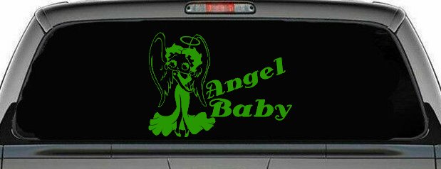 Betty Boop Angel Baby Lady Biker Car or Truck Window Decal Sticker