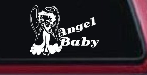 Betty Boop Angel Baby Lady Biker Car or Truck Window Decal Sticker