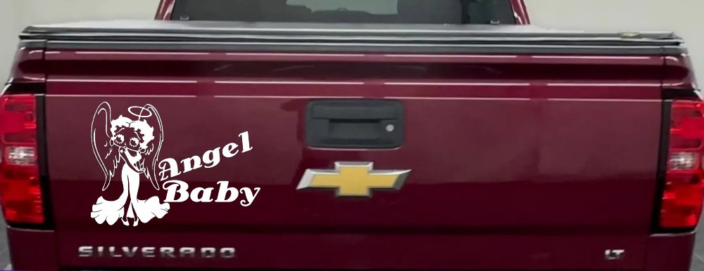 Betty Boop Angel Baby Lady Biker Car or Truck Window Decal Sticker
