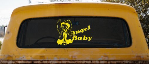 Betty Boop Angel Baby Lady Biker Car or Truck Window Decal Sticker