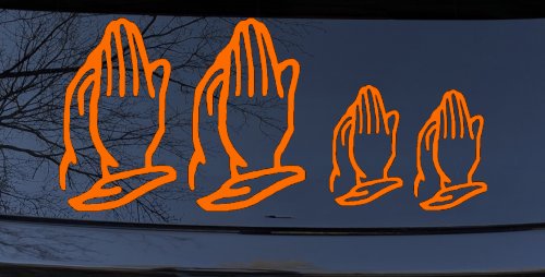 Praying Hands Christian Stick Family Car or Truck Window Decal Sticker