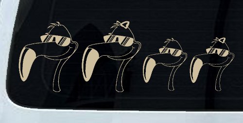 Flamingo Stick Family Car or Truck Window Decal Sticker (Desert Sand)