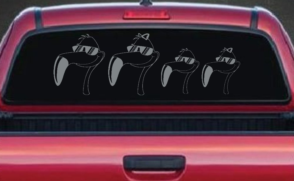 Flamingo Stick Family Car or Truck Window Decal Sticker
