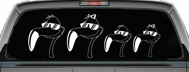 Flamingo Stick Family Car or Truck Window Decal Sticker