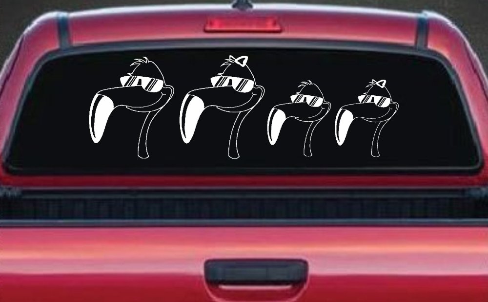Flamingo Stick Family Car or Truck Window Decal Sticker