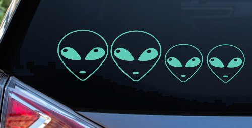 Alien Stick Family Car or Truck Window Decal Sticker