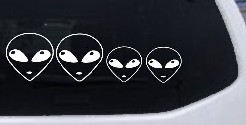Alien Stick Family Car or Truck Window Decal Sticker