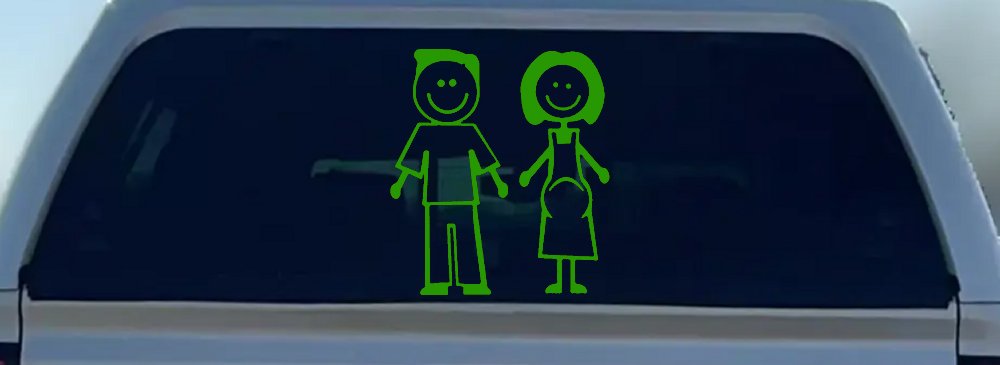Expecting Family Stick Family Car or Truck Window Decal Sticker