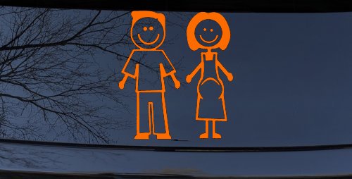 Expecting Family Stick Family Car or Truck Window Decal Sticker