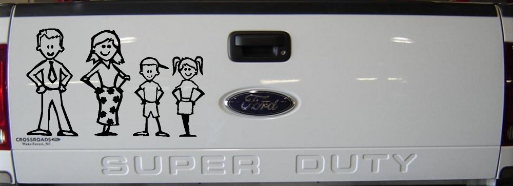 Stick Family Stick Family Car or Truck Window Decal Sticker