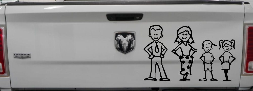 Stick Family Stick Family Car or Truck Window Decal Sticker