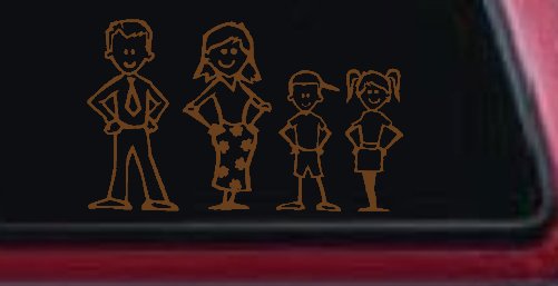 Stick Family Stick Family Car or Truck Window Decal Sticker