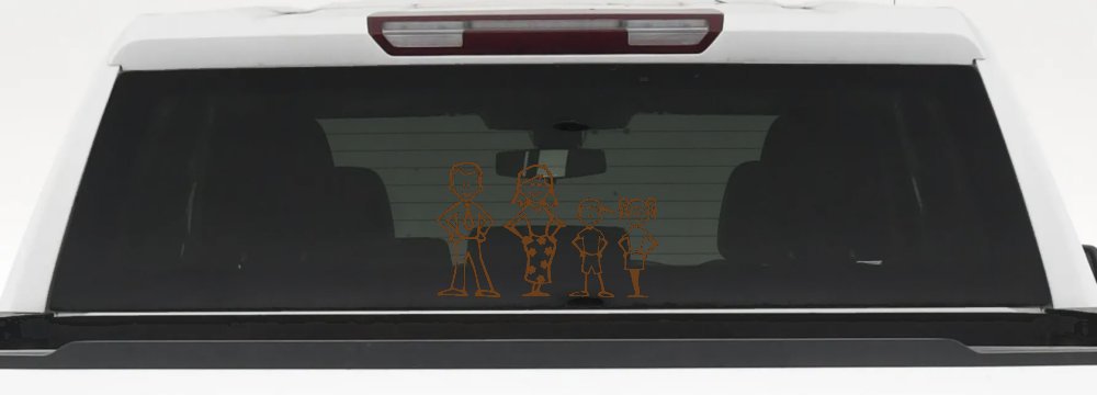 Stick Family Stick Family Car or Truck Window Decal Sticker