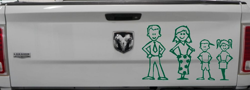 Stick Family Stick Family Car or Truck Window Decal Sticker
