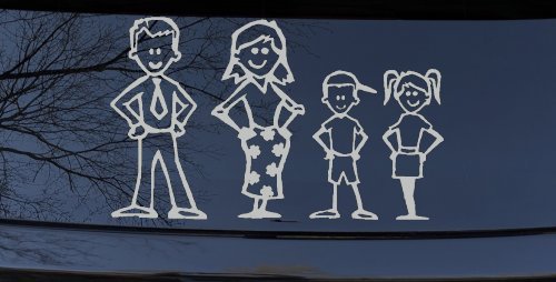 Stick Family Stick Family Car or Truck Window Decal Sticker