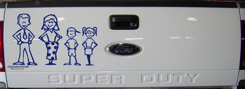 Stick Family Stick Family Car or Truck Window Decal Sticker
