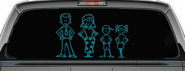 Stick Family Stick Family Car or Truck Window Decal Sticker