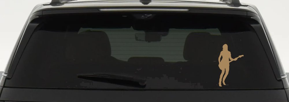 Guitar Player Car or Truck Window Decal Sticker