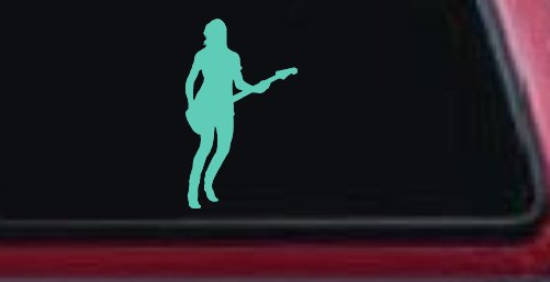 Guitar Player Car or Truck Window Decal Sticker
