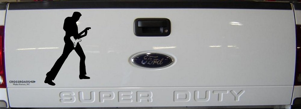 Guitar Player Decal for Cars Trucks Windows Vinyl Sticker (Black)