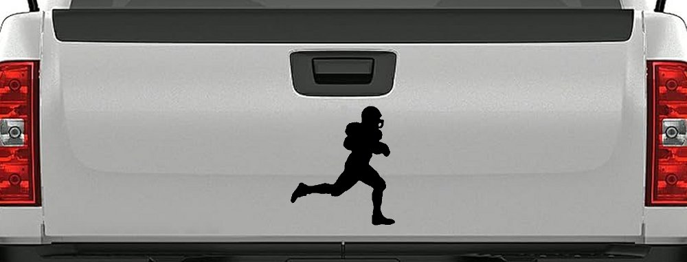 Football Player Running Sports Car or Truck Window Decal Sticker (Black)