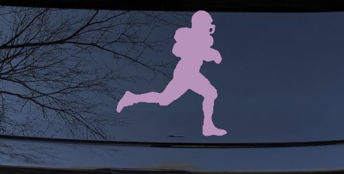 Football Player Running Sports Car or Truck Window Decal Sticker (Lilac)