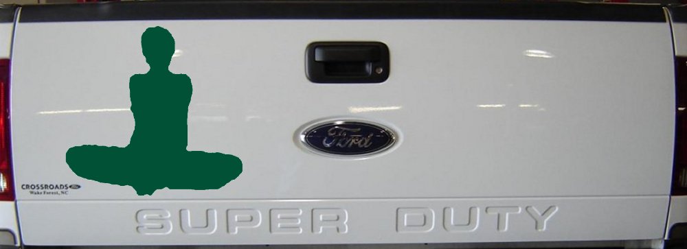 Yoga Pose Car or Truck Window Decal Sticker (Dark Green)