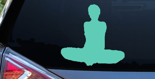 Yoga Pose Car Truck Window Vinyl Decal Sticker Zen Om Wellness (Mint)
