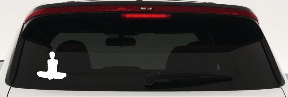 Yoga Pose Car or Truck Window Decal Sticker (White)