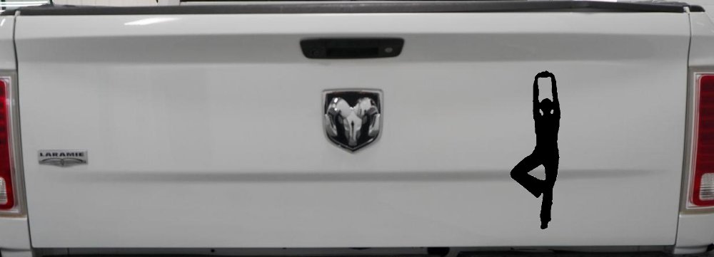 Yoga Pose Car or Truck Window Decal Sticker (Black)