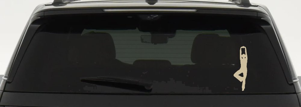 Yoga Pose Car Decal Truck Window Sticker Vinyl Zen Mindful (Desert Sand)