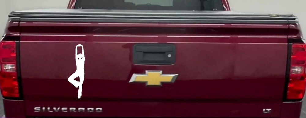 Yoga Pose Car Decal Truck Window Sticker Vinyl Zen Mindful (White)