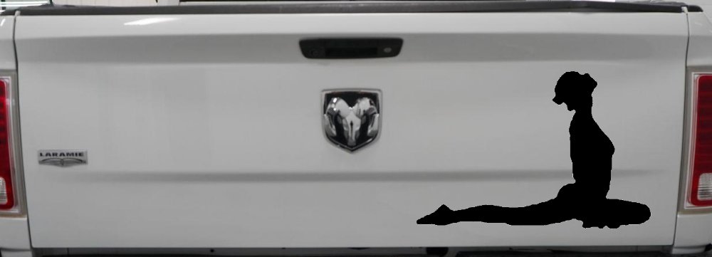 Yoga Pose Car or Truck Window Decal Sticker (Black)