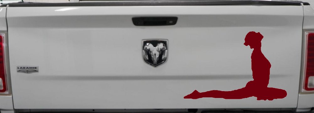 Yoga Pose Car or Truck Window Decal Sticker (Burgundy)